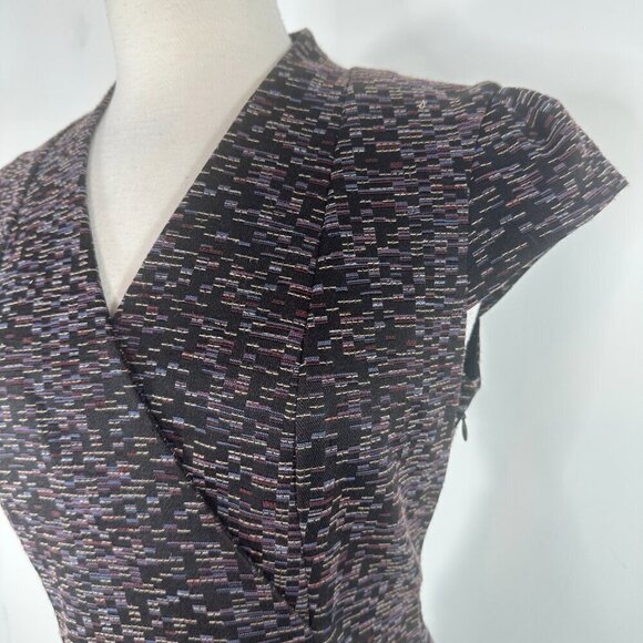 M.M. LaFleur V-Neck Cap Sleeve Felisa Dress Multicolor Womens Size 8 - Picture 5 of 16